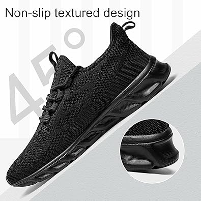 Mens Running Shoes Mesh Breathable Tennis Shoes Lightweight Walking Sneakers Comfortable for Gym