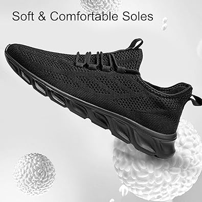 Mens Running Shoes Mesh Breathable Tennis Shoes Lightweight Walking Sneakers Comfortable for Gym